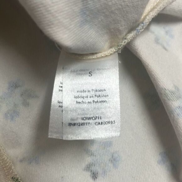 Revolve Weworewhat Ivory Blue Floral Cut Out Belted Mini Denim Skirt Large NWT - Picture 11 of 15